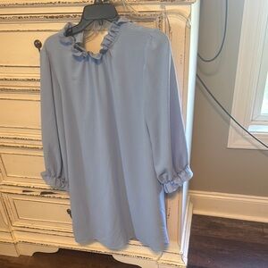 Entro Light Blue Ruffle Dress